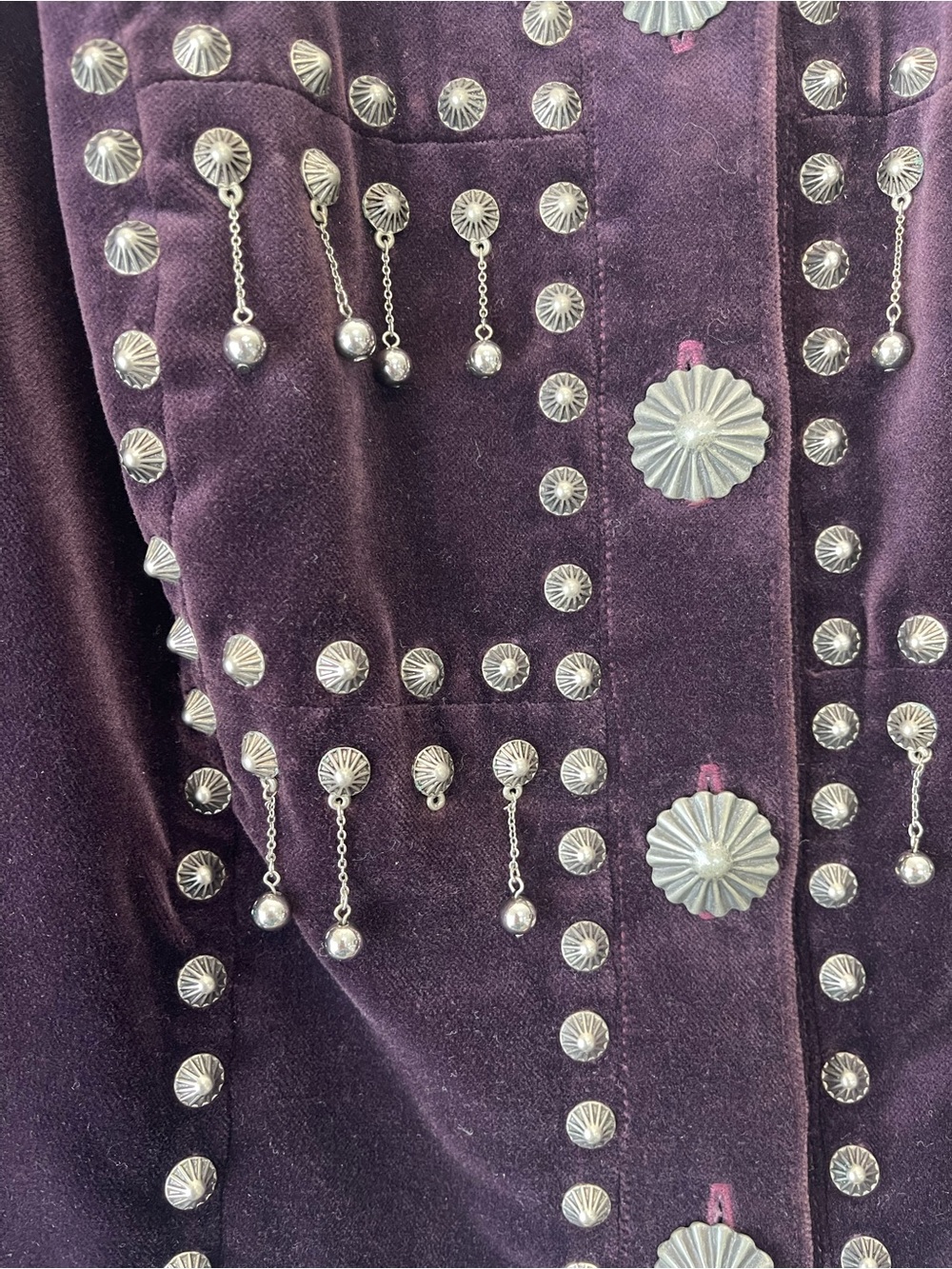 Vintage Double D Ranch Wear Plum Velvet Studded Western Jacket M - Picture 5 of 12